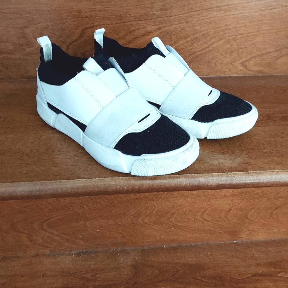 Design Lab Black and White Sneakers.